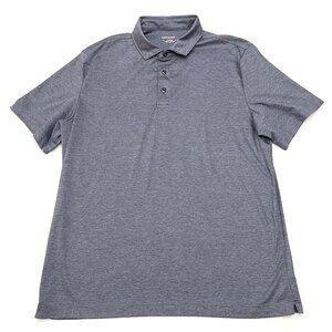 Untuckit‎ Men’s Van Der Hayden Blue Short Sleeve Polo Shirt Size Large